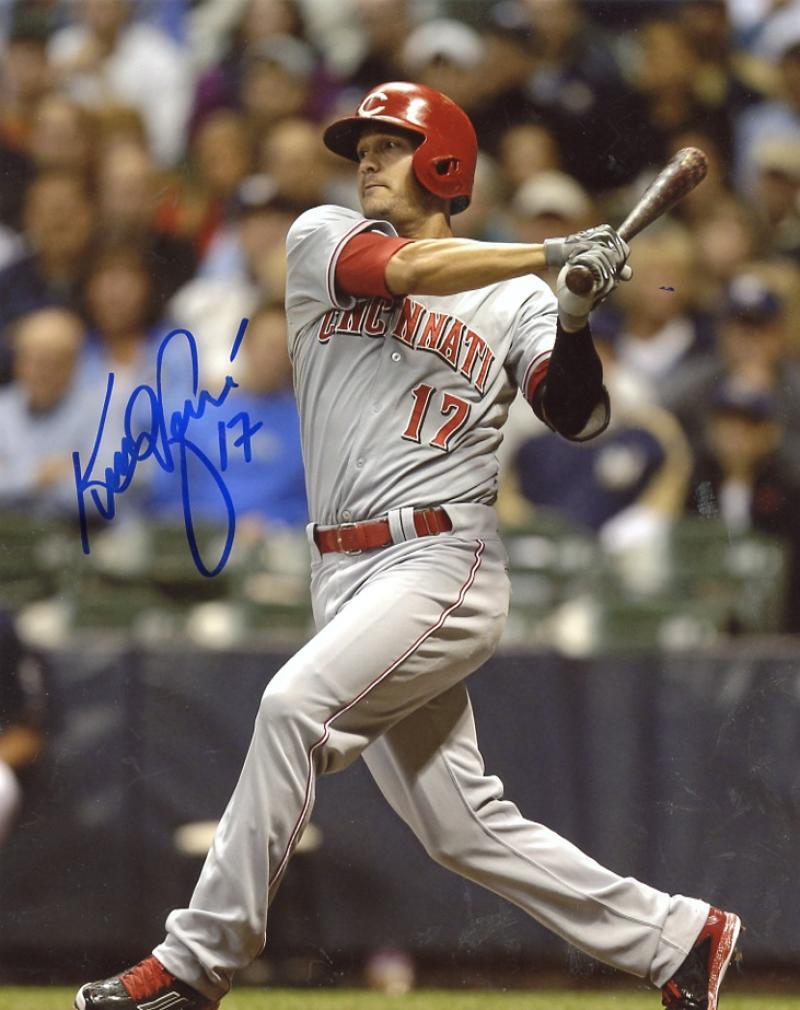 KRIS NEGRON ACTION #17 CINCINNATI REDS  SIGNED  AUTOGRAPH 8X10 PHOTO