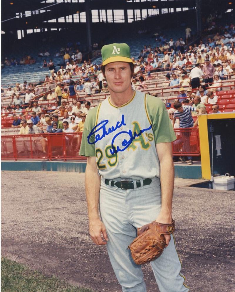 CHUCK DOBSON OAKLAND A'S SIGNED AUTOGRAPHED 8X10 PHOTO W/COA