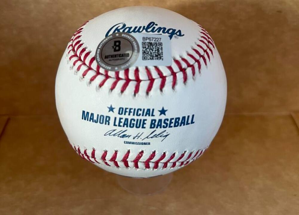 CARLOS GONZALEZ ROCKIES SIGNED AUTOGRAPHED M.L. BASEBALL BECKETT AUTH