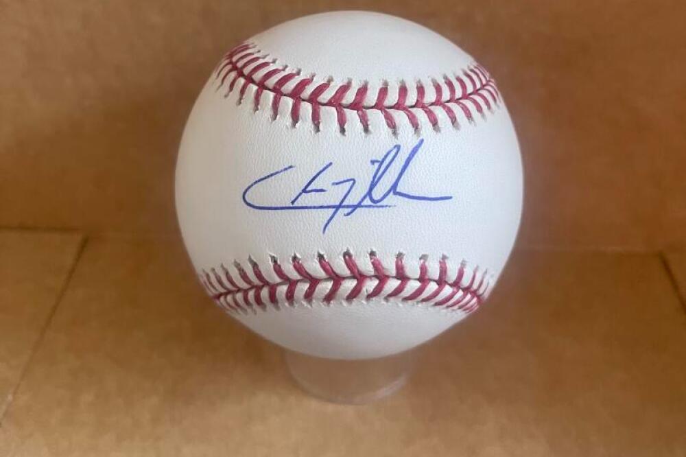 CHRIS TILLMAN ORIOLES  SIGNED AUTO M.L. BASEBALL BECKETT AUTH