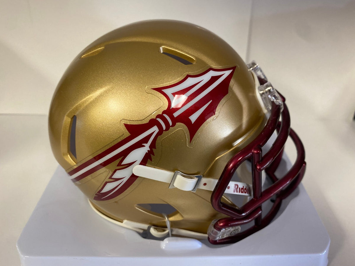 NCAA FOOTBALL FSU FLORIDA STATE SEMINOLES TEAM LOGO MINI HELMET UNSIGNED