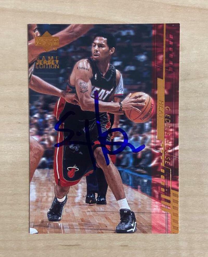 EDDIE HOUSE MIAMI HEAT SIGNED AUTOGRAPHED 00-01 UPPER DECK CARD #315 W/COA