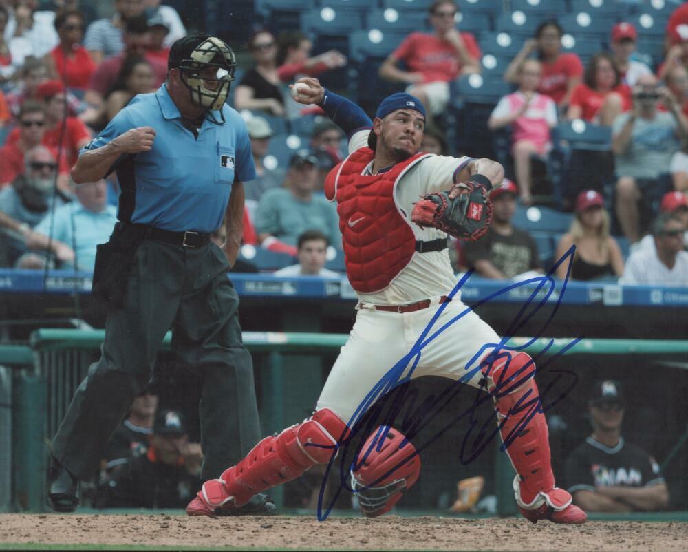 JORGE ALFARO PHILADELPHIA PHILLIES SIGNED AUTOGRAPHED 8X10 PHOTO W/ COA