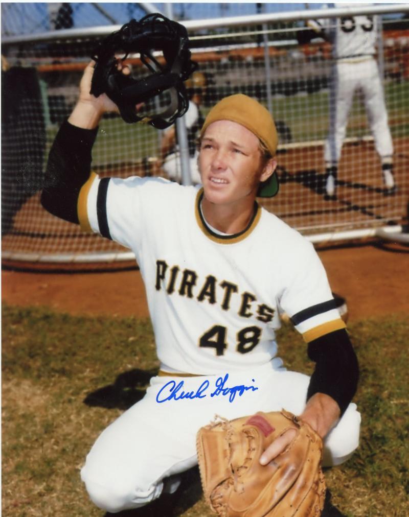 CHUCK GOGGIN PITTSBURGH PIRATES SIGNED AUTOGRAPHED 8X10 PHOTO W/ COA 
