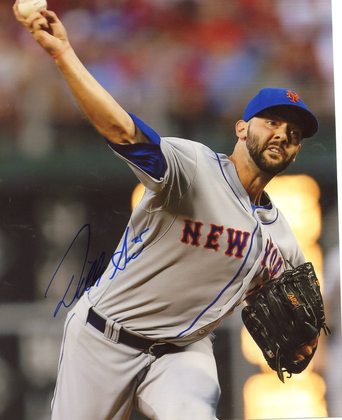 DILLON  GEE      NEW YORK  METS   PITCHING   AUTOGRAPHED    SIGNED  8X10  PHOTO