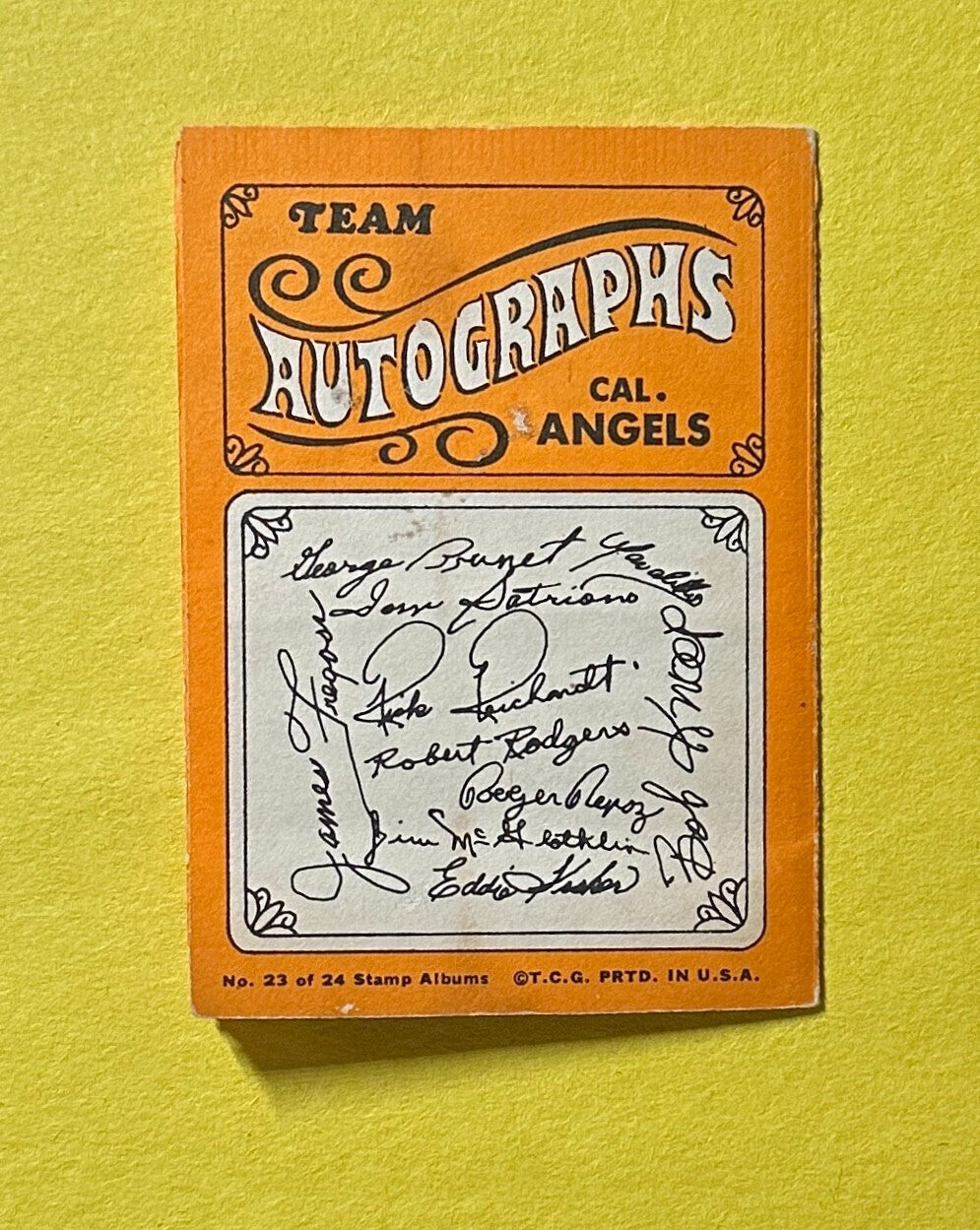 1969 TOPPS STAMP ALBUM OF THE CALIFORNIA ANGELS #23