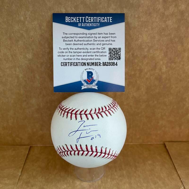 JAMESON TAILLON NEW YORK YANKEES SIGNED AUTOGRAPHED M.L. BASEBALL BAS BA26084