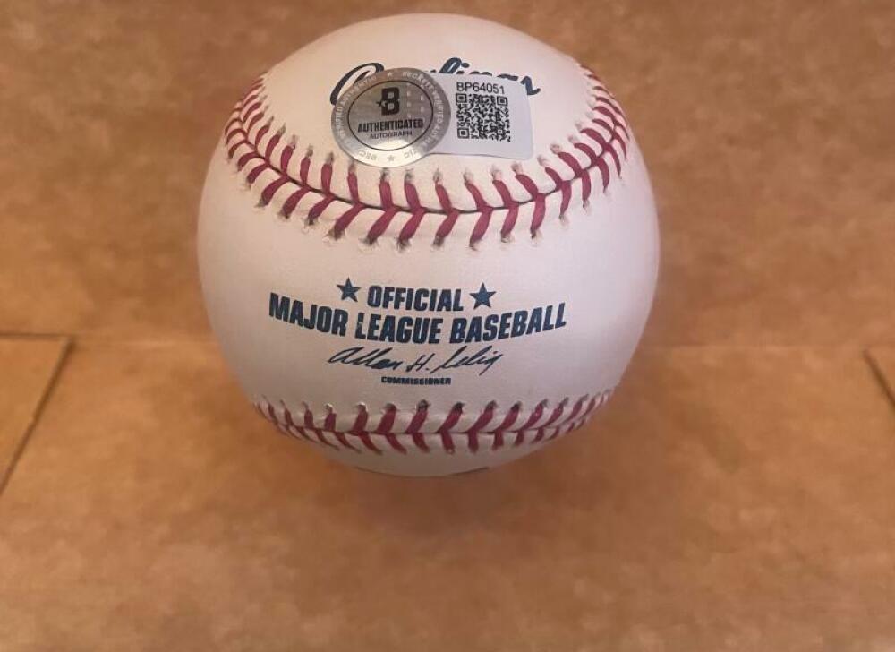 MOISES ALOU ASTROS/EXPOS SIGNED AUTOGRAPHED M.L. BASEBALL BECKETT AUTH
