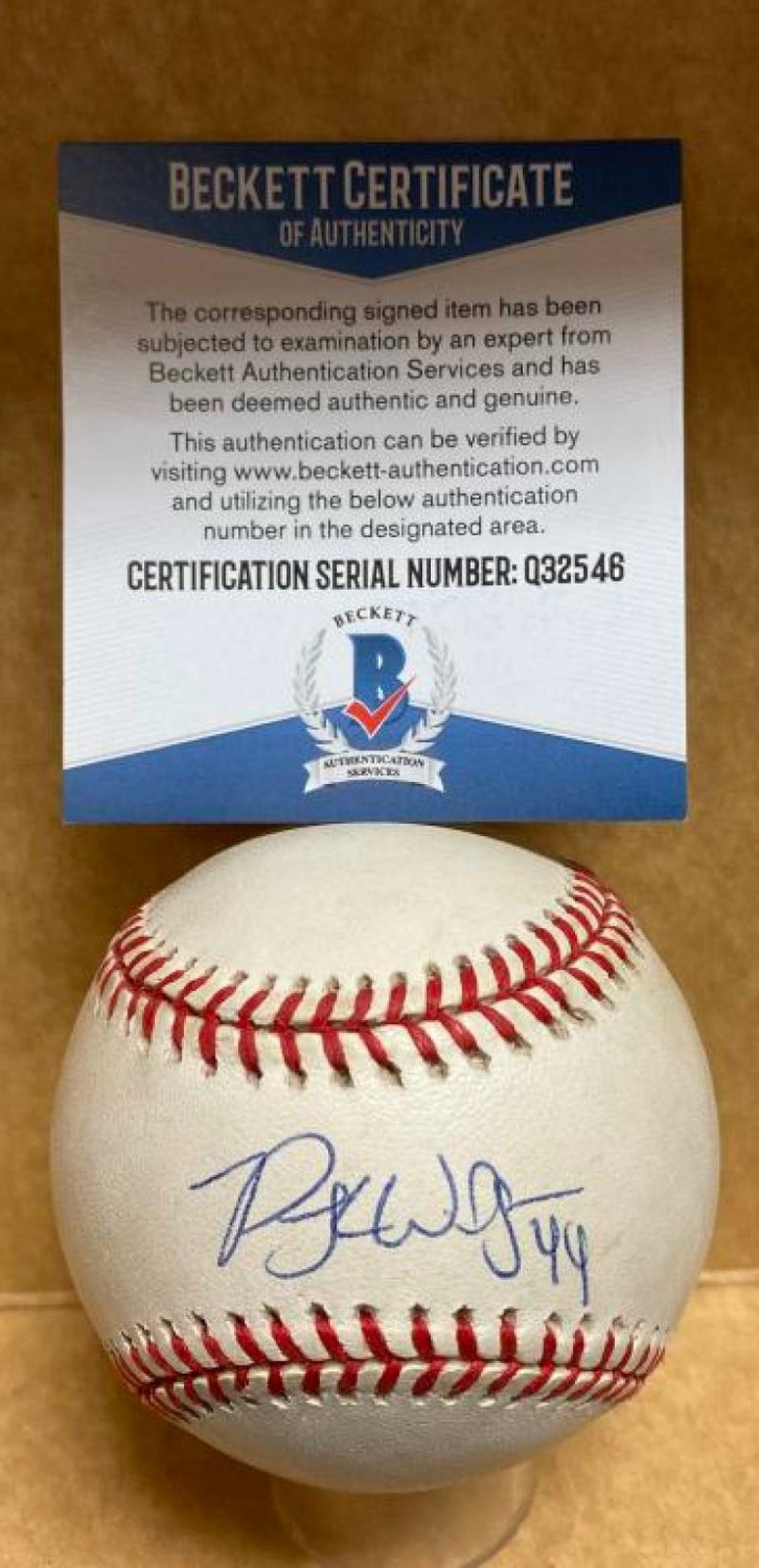 PRESTON WILSON METS/MARLINS SIGNED AUTOGRAPHED N.L. BASEBALL BECKETT Q32546