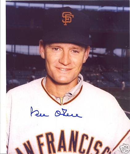 BILLY O'DELL SAN FRANCISCO GIANTS SIGNED 8X10 PHOTO