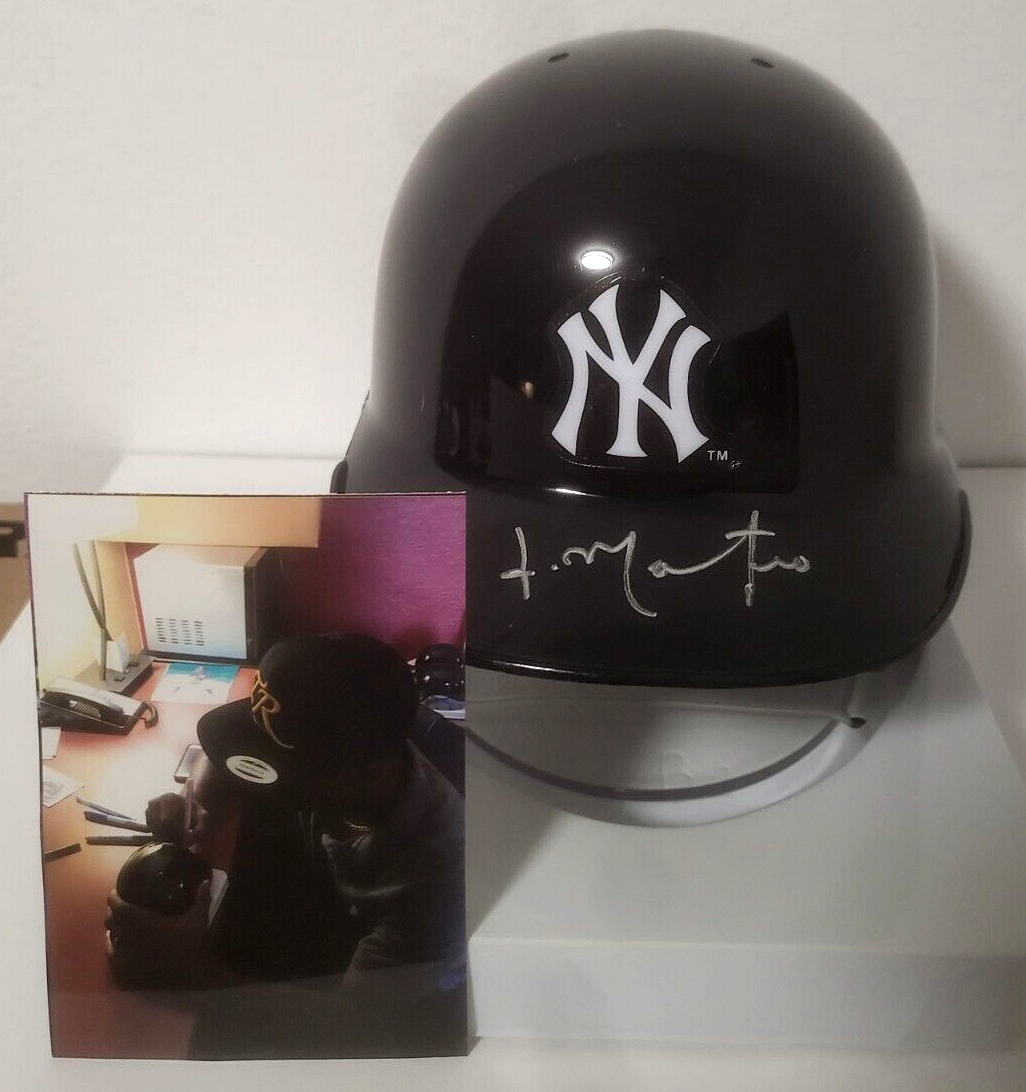 JORGE MATEO NEW YORK YANKEES SIGNED AUTOGRAPHED MINI HELMET W/COA & PROOF PIC