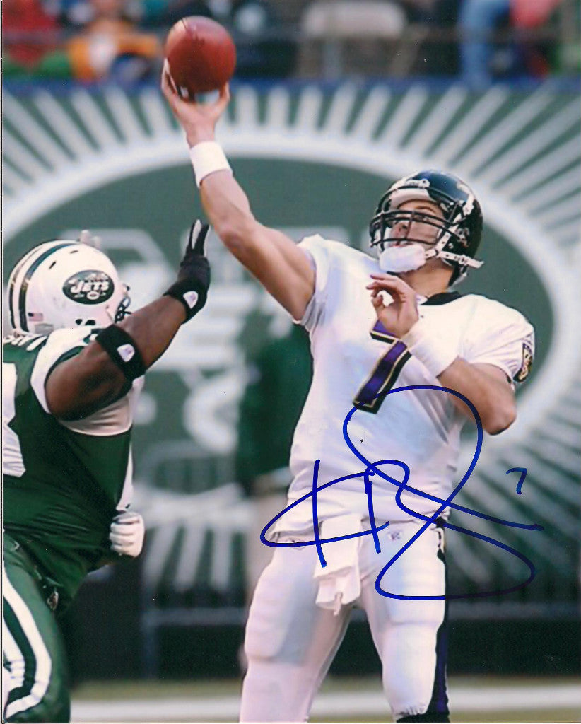 KYLE BOLLER BALTIMORE RAVENS SIGNED 8X10 PHOTO W/COA