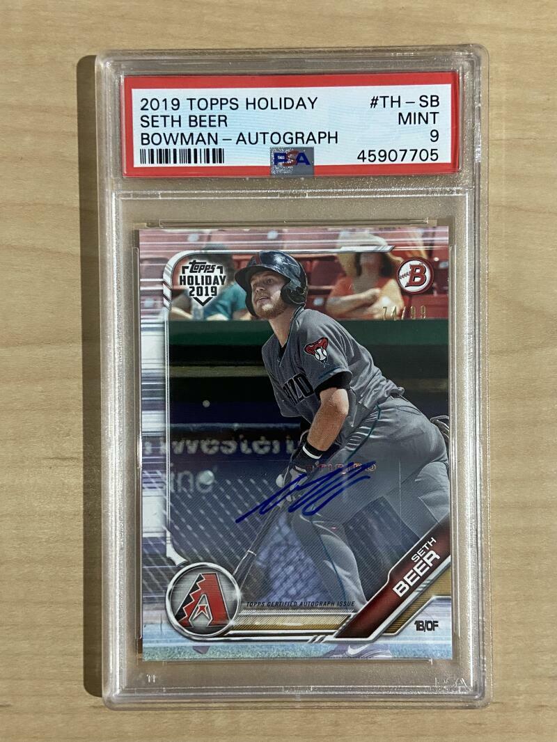 2019 TOPPS HOLIDAY SETH BEER BOWMAN AUTOGRAPH 74/99 