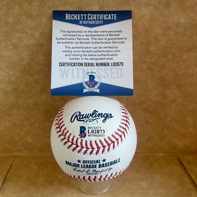 ALEK THOMAS DIAMONDBACKS SIGNED AUTO M.L. BASEBALL BECKETT AUTH