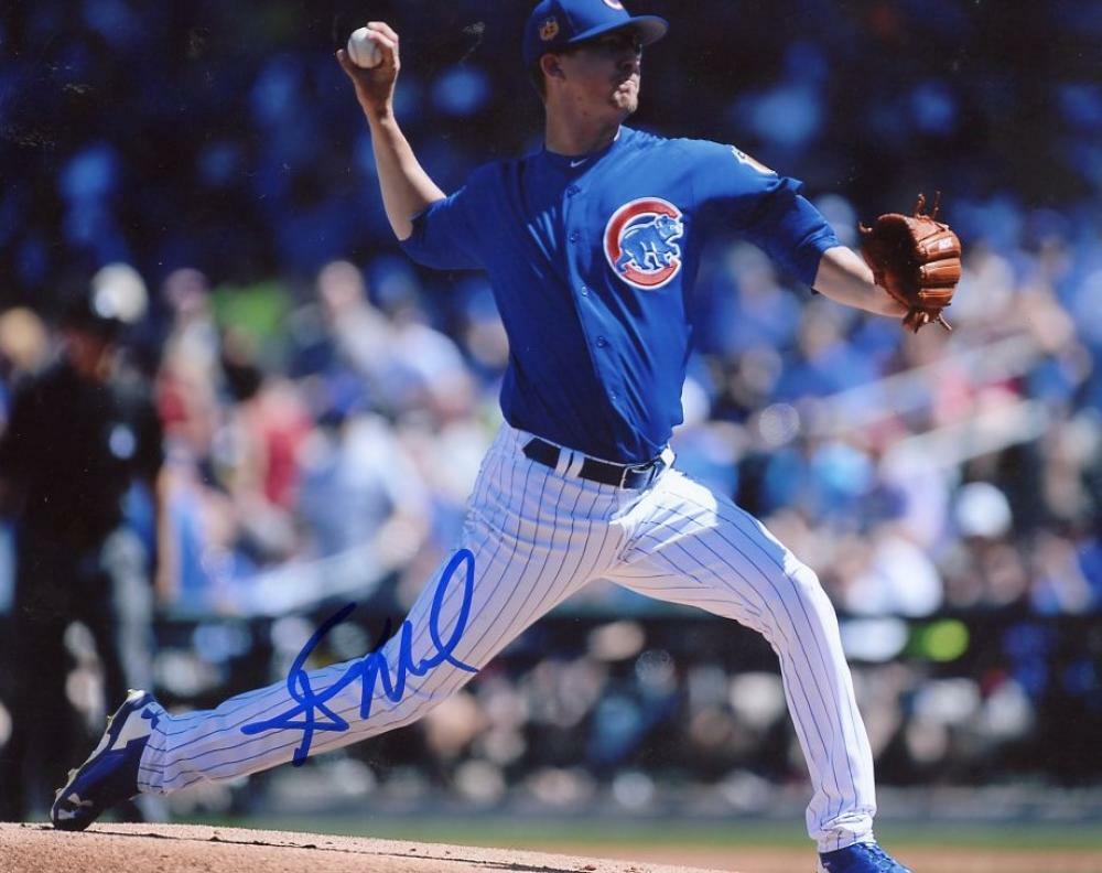 ALEC MILLS CHICAGO CUBS SIGNED AUTOGRAPHED 8X10 PHOTO W/COA