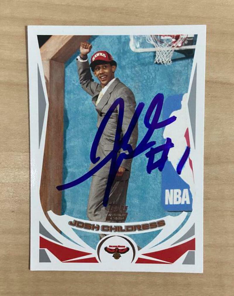JOSH CHILDRESS ATLANTA HAWKS SIGNED AUTOGRAPHED 04-05 TOPPS CARD #226 W/COA