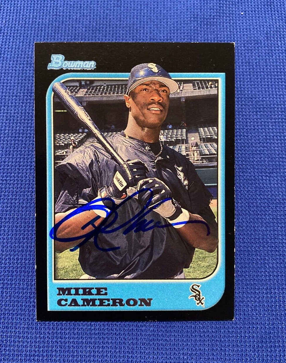 1997 BOWMAN MIKE CAMERON CHICAGO WHITE SOX SIGNED AUTO AUTOGRAPH CARD #378 W/COA