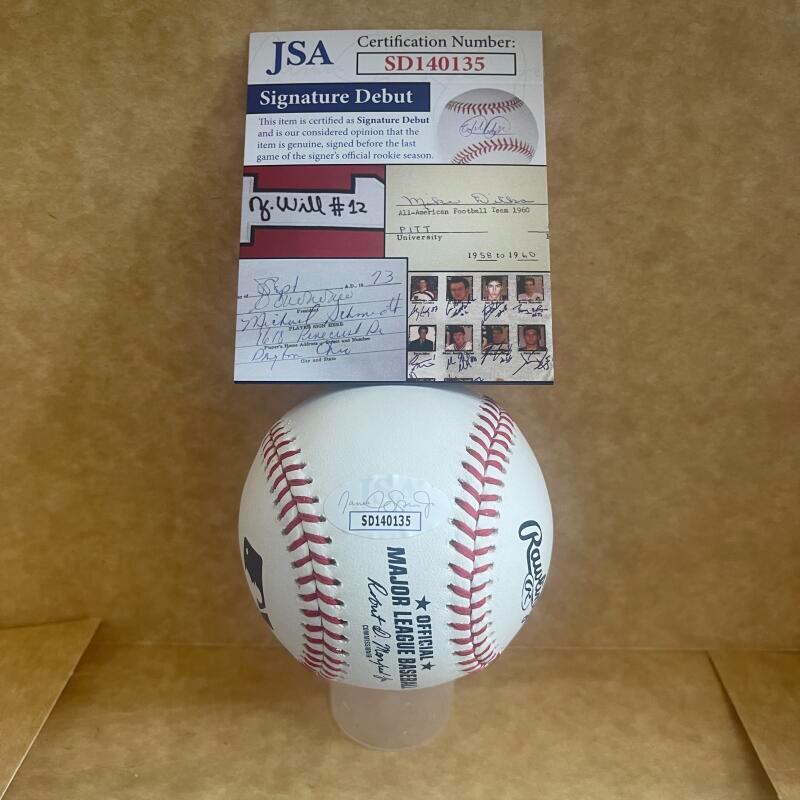 ALLAN CERDA CINCINNATI REDS SIGN DEBUT SIGNED AUTO M.L. BASEBALL JSA SD140135