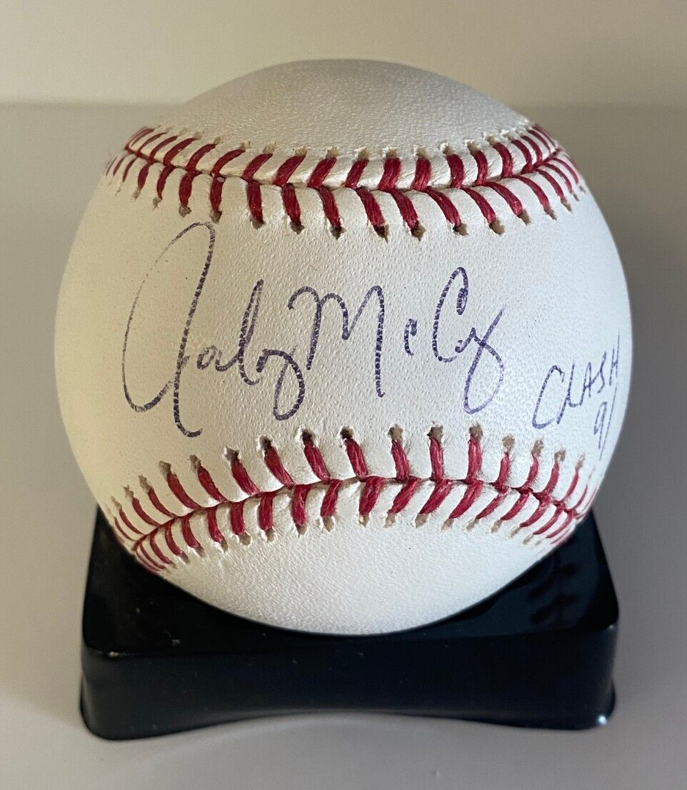 RODNEY MCCRAY CRASH 91 SIGNED AUTOGRAPHED M.L. BASEBALL BECKETT AUTH