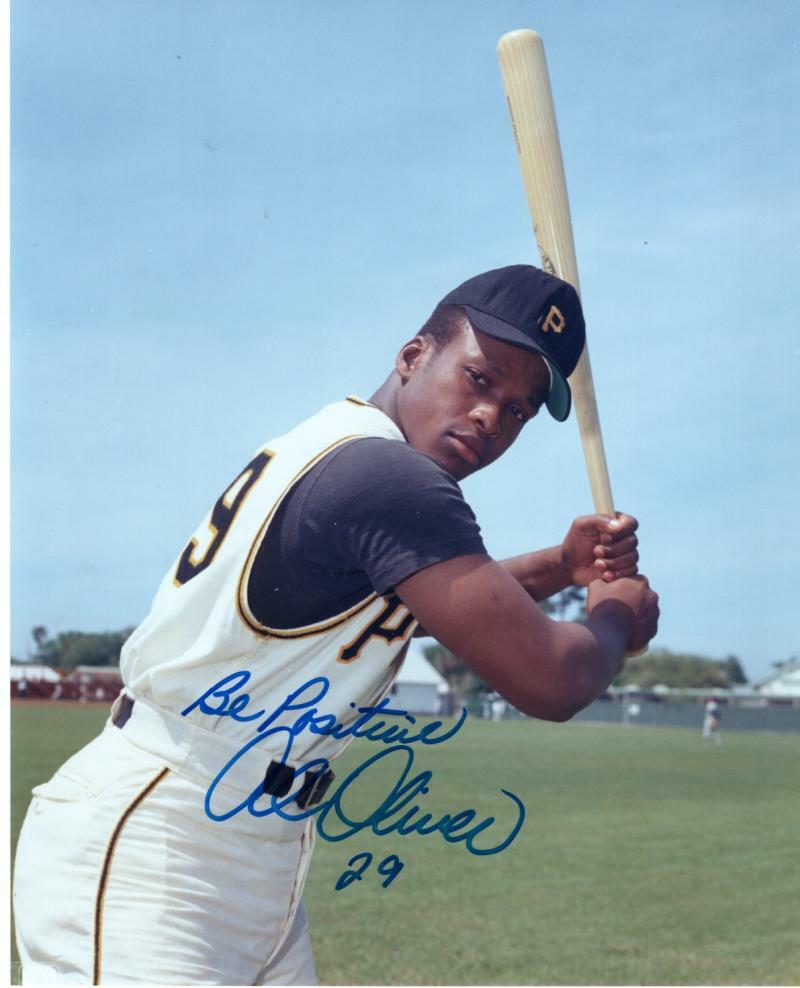 AL OLIVER PIRATES BE POSITIVE SIGNED AUTOGRAPHED 8X10 PHOTO W/COA