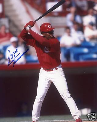 OZZIE TIMMONS  CINCINNATI REDS W/COA  SIGNED 8X10