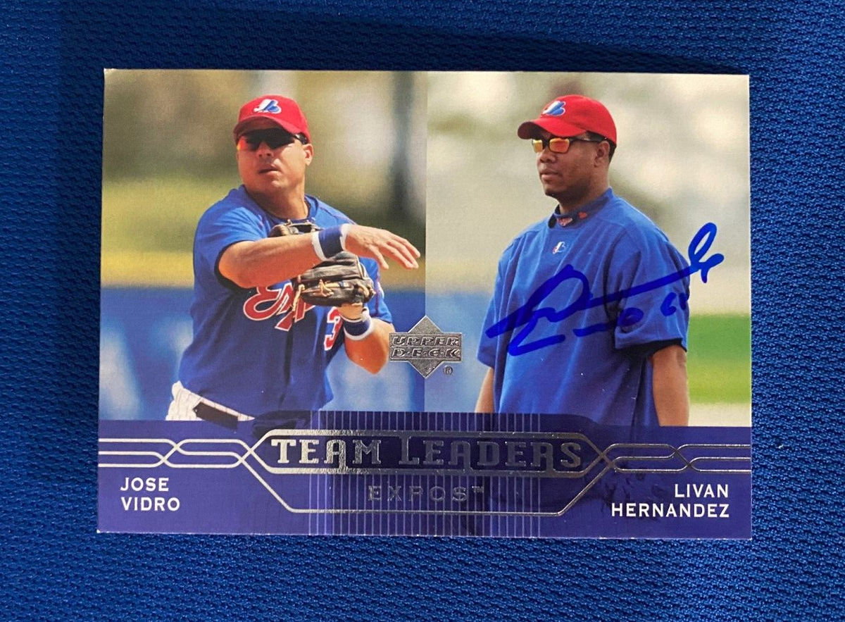 2004 UPPER DECK LIVAN HERNANDEZ MONTREAL EXPOS AUTOGRAPHED SIGNED CARD #278 COA