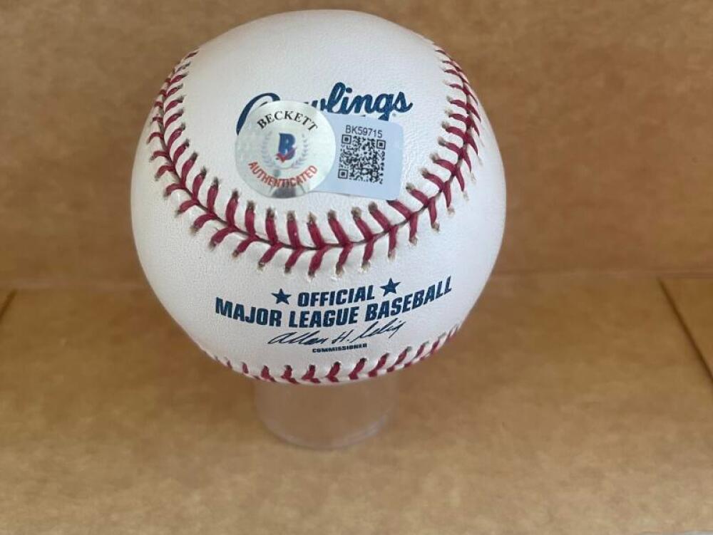 BRIAN CASHMAN YANKEES GM SIGNED AUTOGRAPHED M.L. BASEBALL BECKETT AUTH