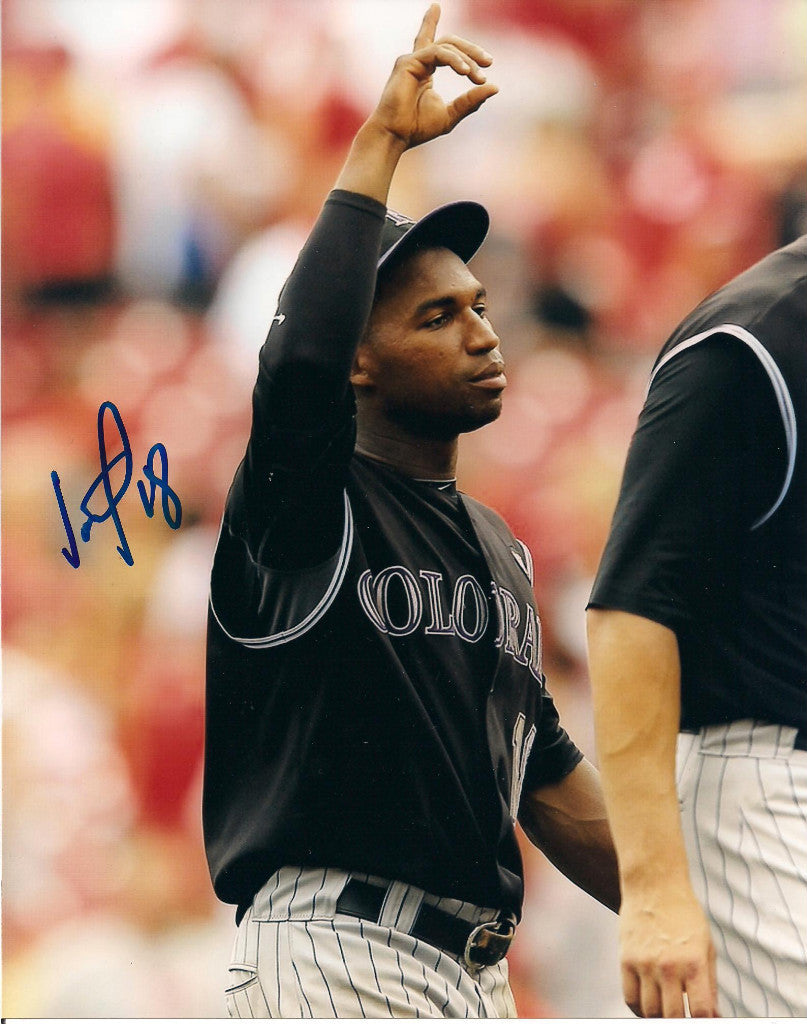 JONATHAN HERRERA COLORADO ROCKIES AUTOGRAPHED SIGNED 8X10 PHOTO W/COA