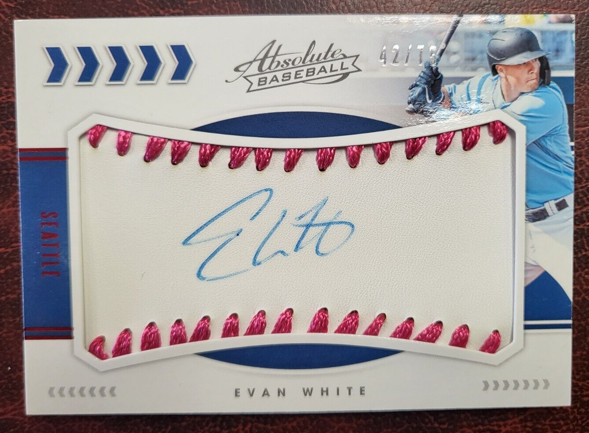 2019 PANINI ABSOLUTE BASEBALL EVAN WHITE AUTO AUTOGRAPH BALL RELIC CARD /75