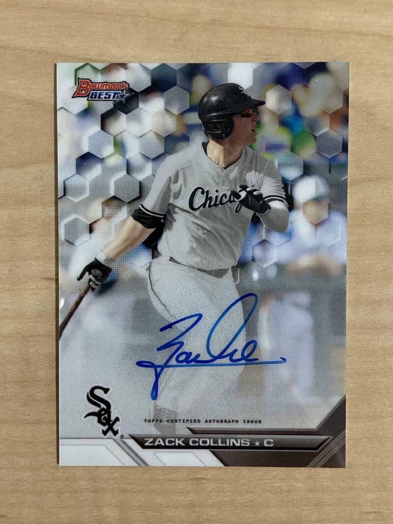 ZACK COLLINS CHICAGO WHITE SOX SIGNED AUTOGRAPHED 2016 BOWMANS BEST CARD #B16-ZC