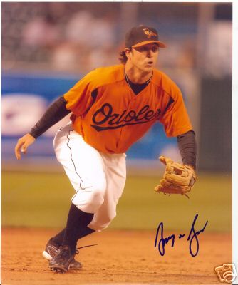 BRYAN BASS BALTIMORE ORIOLES SIGNED 8X10 PHOTO W/COA