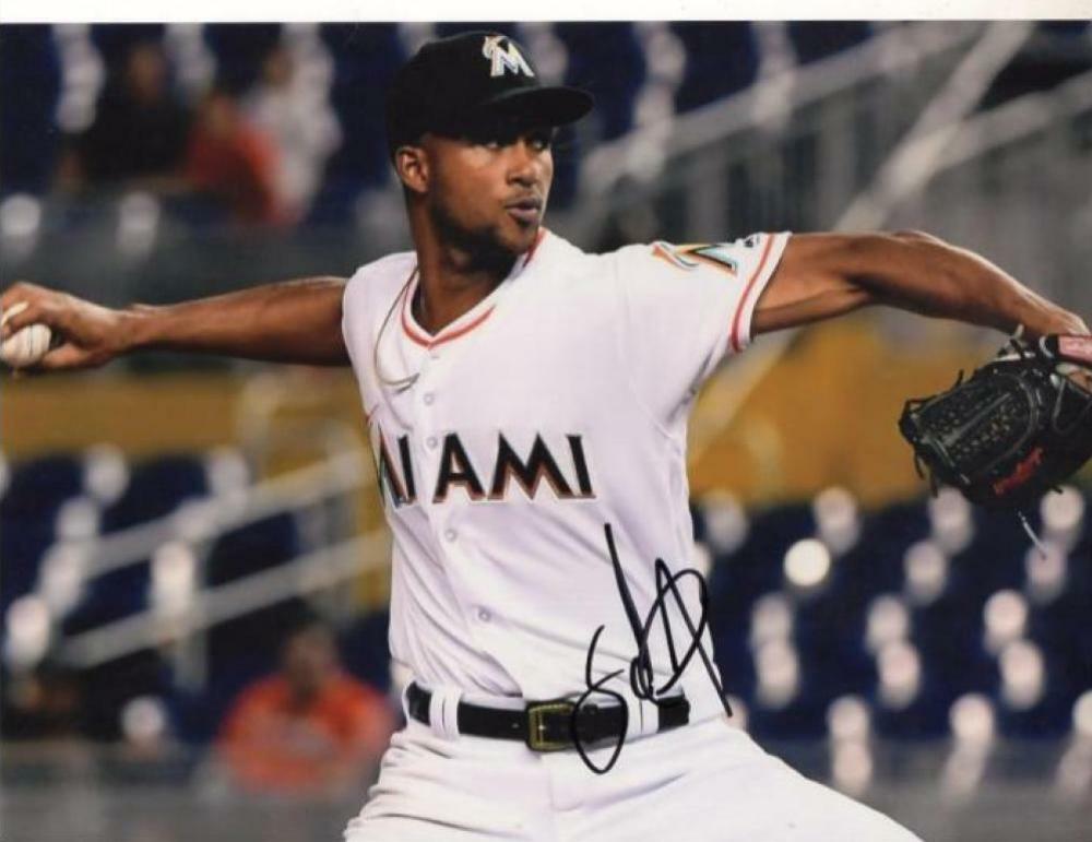 SANDY ALCANTRA MIAMI MARLINS SIGNED AUTOGRAPHED 8X10 W/COA