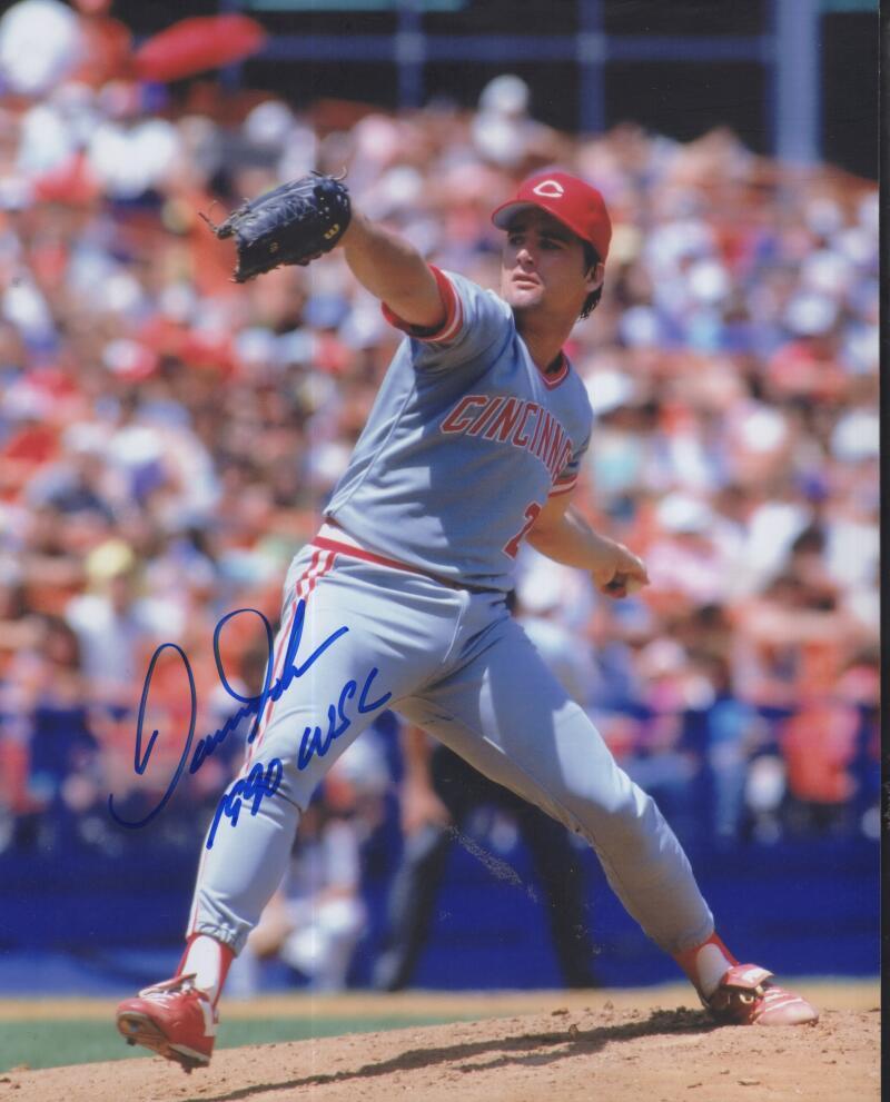 DANNY JACKSON REDS 1990 WSC SIGNED AUTOGRAPHED 8X10 PHOTO W/ COA
