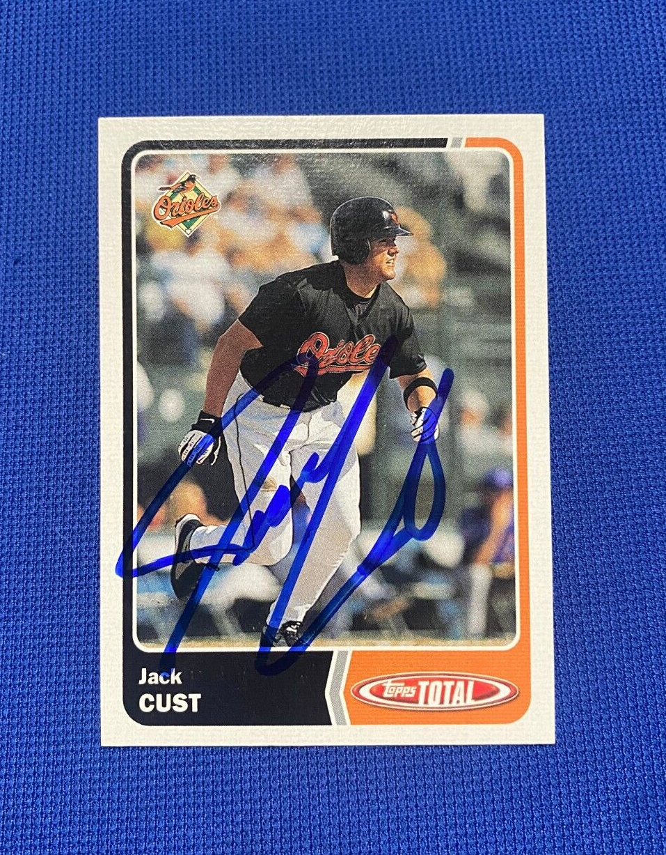 2003 TOPPS TOTAL JACK CRUST BALTIMORE ORIOLES SIGNED AUTOGRAPHED #180 CARD W/COA