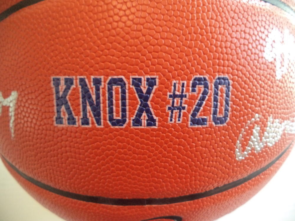 KEVIN  KNOX KNICKS SIGNED SPALDING BASKETBALL "9TH OVERALL" ROOKIE JSA WPP071779