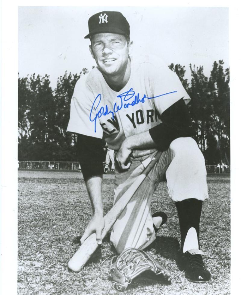 GORDY WINDHORN  NEW YORK YANKEES  SIGNED AUTOGRAPHED 8X10 PHOTO W/COA
