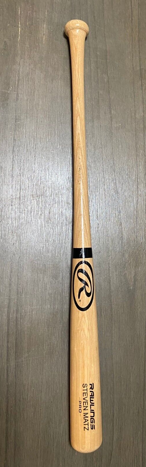 STEVEN MATZ MLB ENGRAVED RAWLINGS PRO BASEBALL BAT (FULL SIZE)