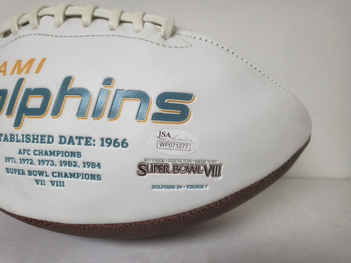 JARVIS LANDRY MIAMI DOLPHINS SIGNED AUTOGRAPHED WHITE PANEL FOOTBALL W/COA