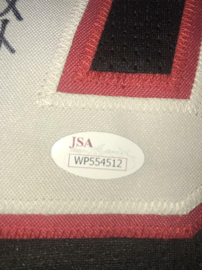 JAMES JOHNSON  HEAT #16 INSCRIBED SIGNED   XL JERSEY JSA STICKER ONLY WP554512