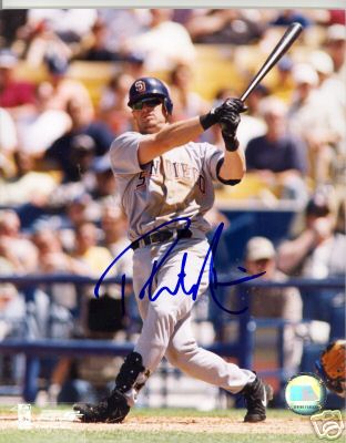 PHIL NEVIN SAN DIEGO PADRES SIGNED 8X10 PHOTO W/COA