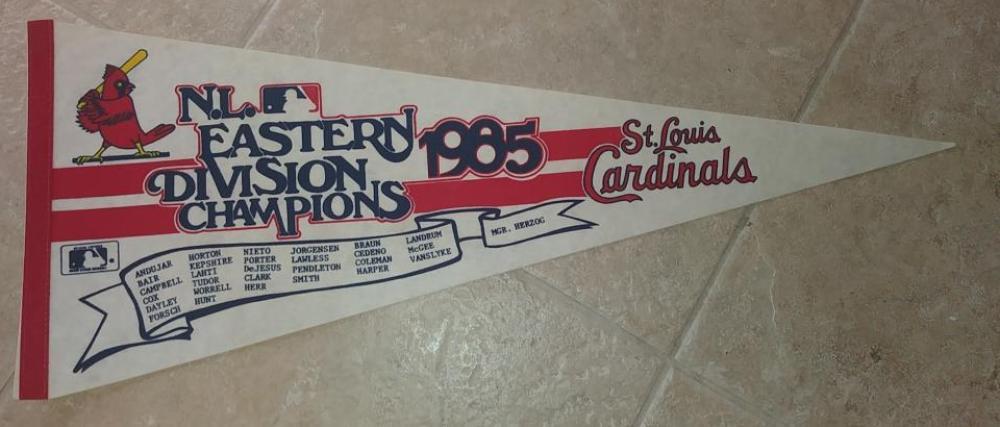 1985 ST. LOUIS CARDINALS NLCS FULL SIZE PENNANT 