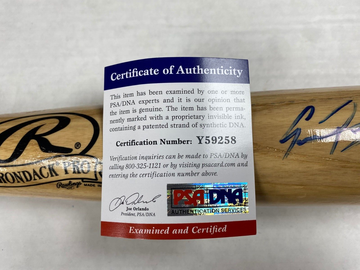 GREGORY POLANCO PITTSBURGH PIRATES SIGNED AUTOGRAPH RAWLINGS BIG STICK BAT PSA