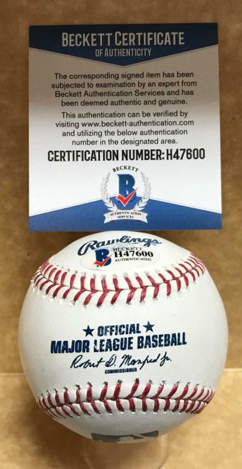 CHRIS DAVIS BALTIMORE ORIOLES SIGNED M.L. BASEBALL BECKETT H47600