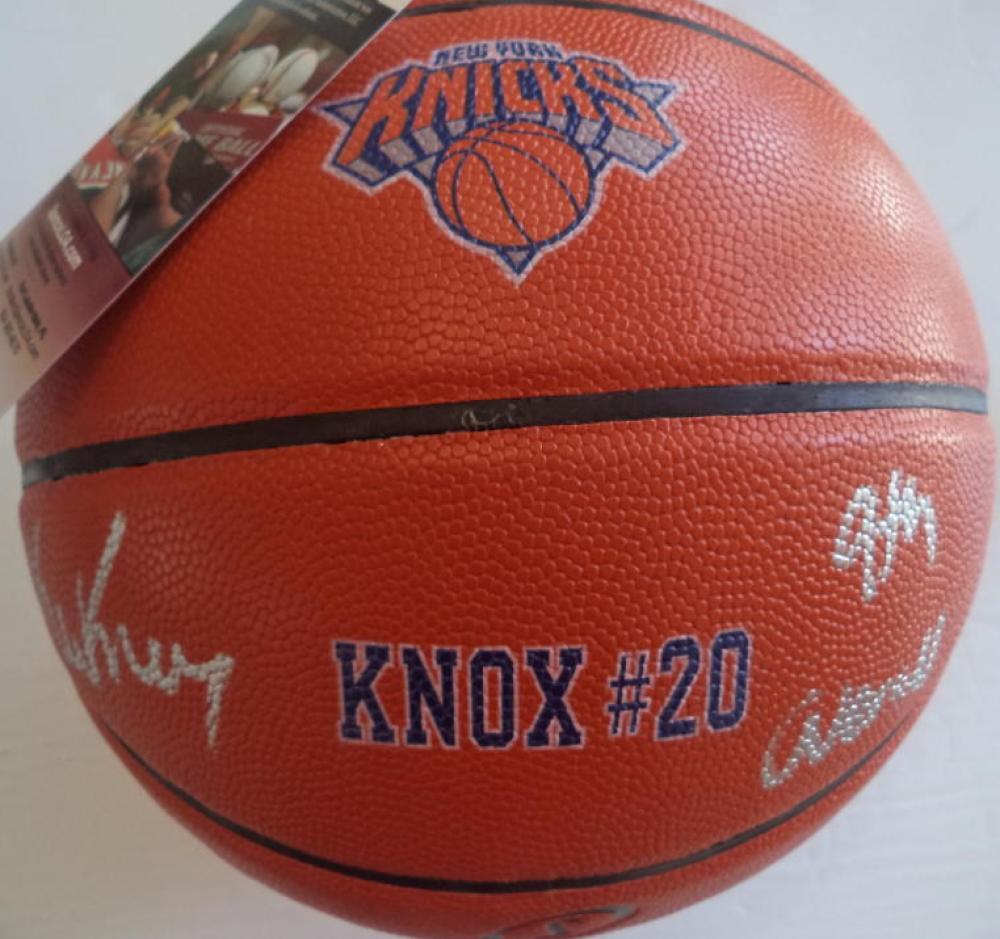 KEVIN  KNOX KNICKS SIGNED SPALDING BASKETBALL "9TH OVERALL" ROOKIE JSA WPP071779