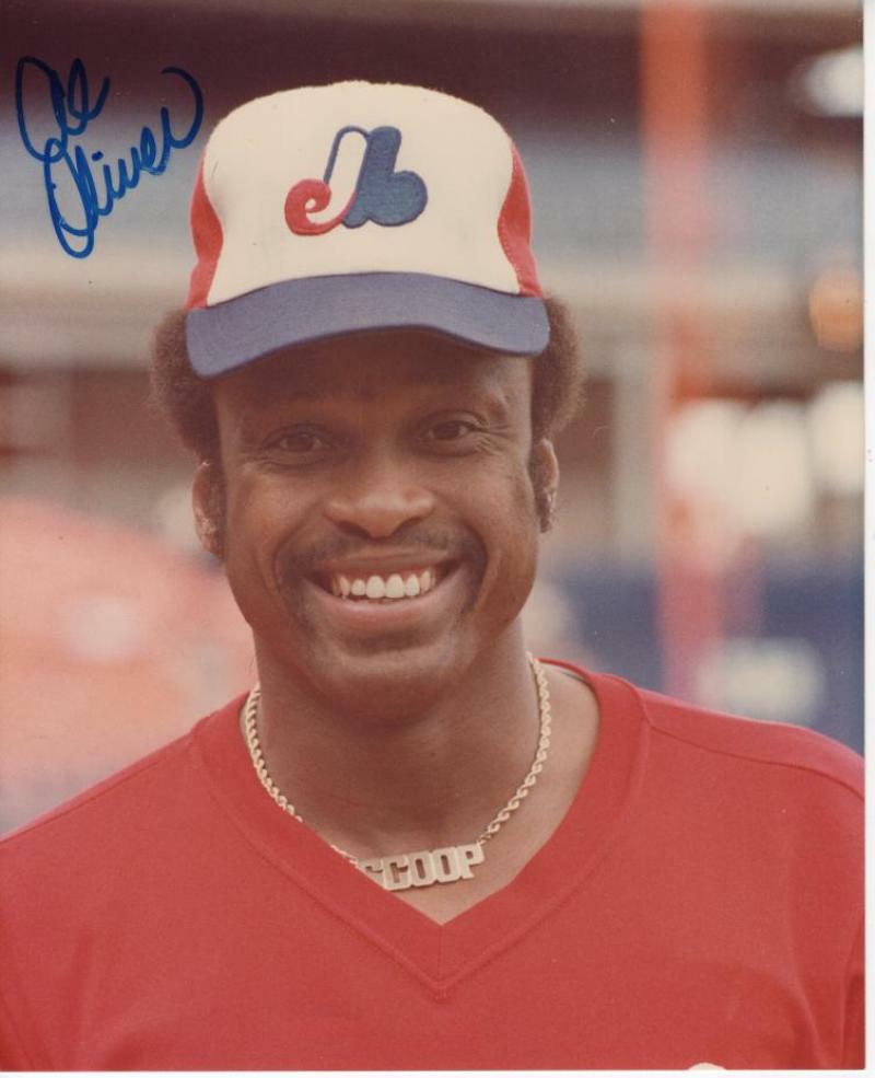 AL OLIVER MONTREAL EXPOS SIGNED AUTOGRAPHED 8X10 W/ COA