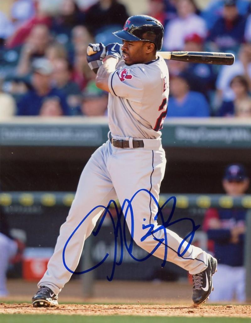 MICHAEL BOURN CLEVELAND INDIANS SIGNED  8X10 PHOTO W/COA