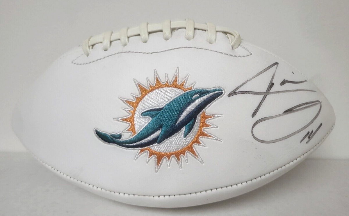 JARVIS LANDRY MIAMI DOLPHINS SIGNED AUTOGRAPHED WHITE PANEL FOOTBALL W/COA