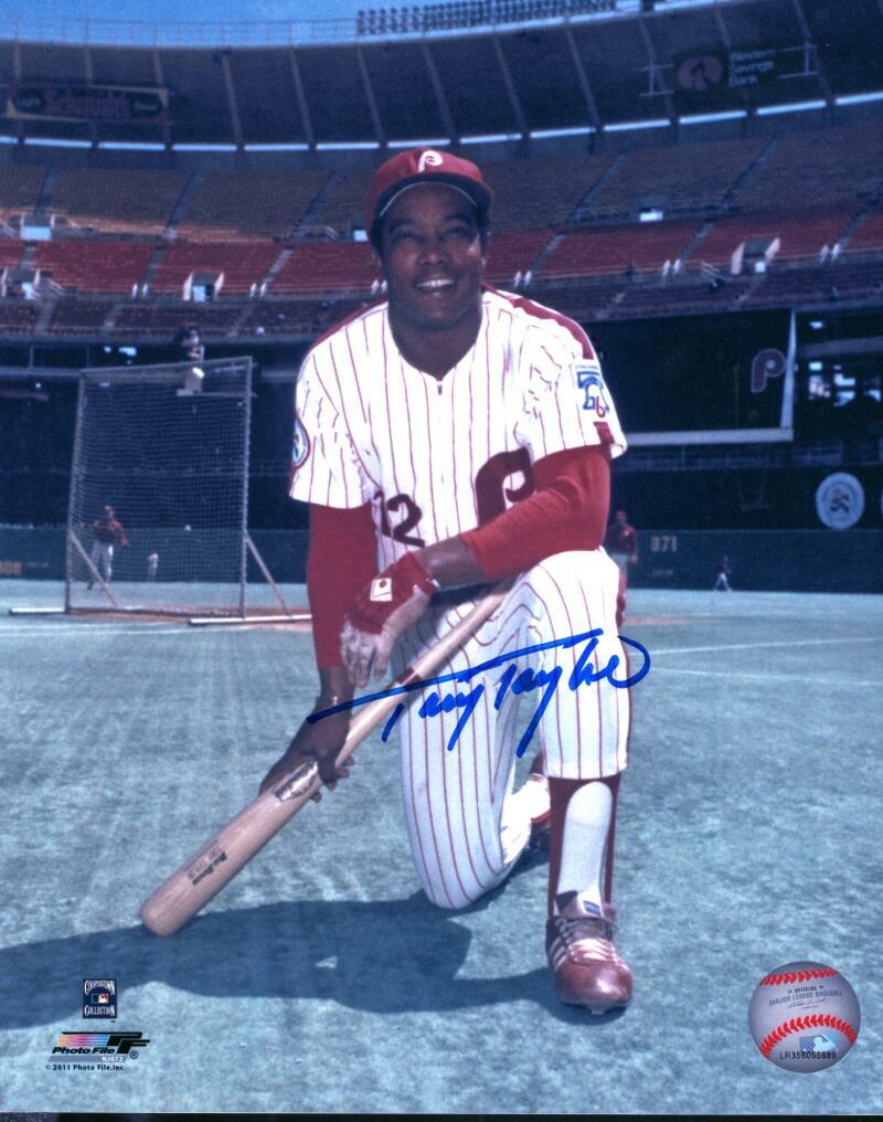 TONY TAYLOR PHILADELPHIA PHILLIES  SIGNED AUTOGRAPHED 8X10 PHOTO W/ COA