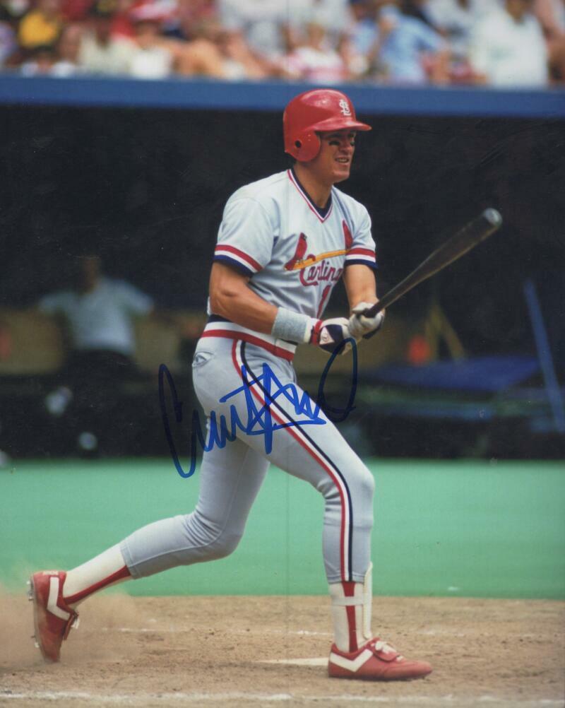 CLINT HURDLE   ST. LOUIS CARDINALS SIGNED AUTOGRAPHED 8X10 PHOTO W/ COA