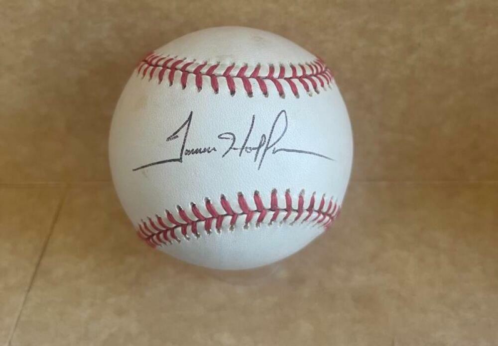 TREVOR HOFFMAN PADRES/BREWERS SIGNED AUTOGRAPHED N.L. BASEBALL JSA AB82701